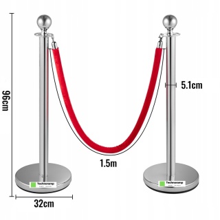 Słupek hotelowy / bankietowy - srebrny